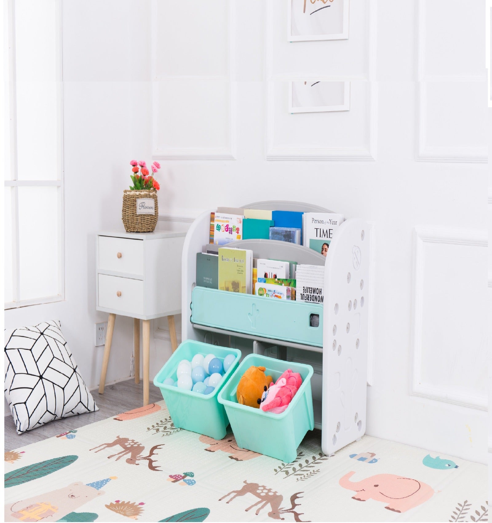 Book and on sale toy organizer