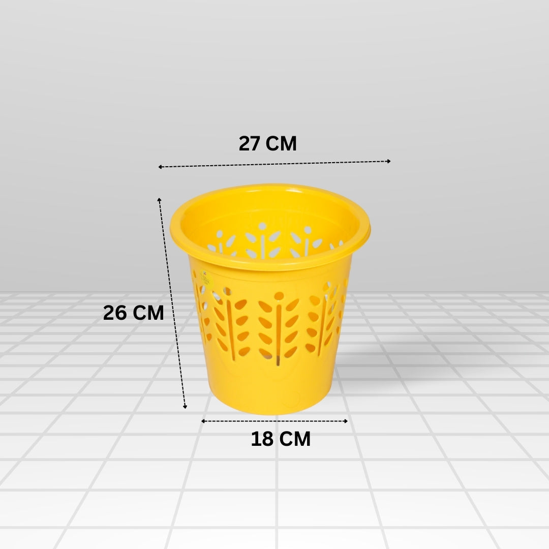 5 Liter Waste Basket Yellow Pack of 3