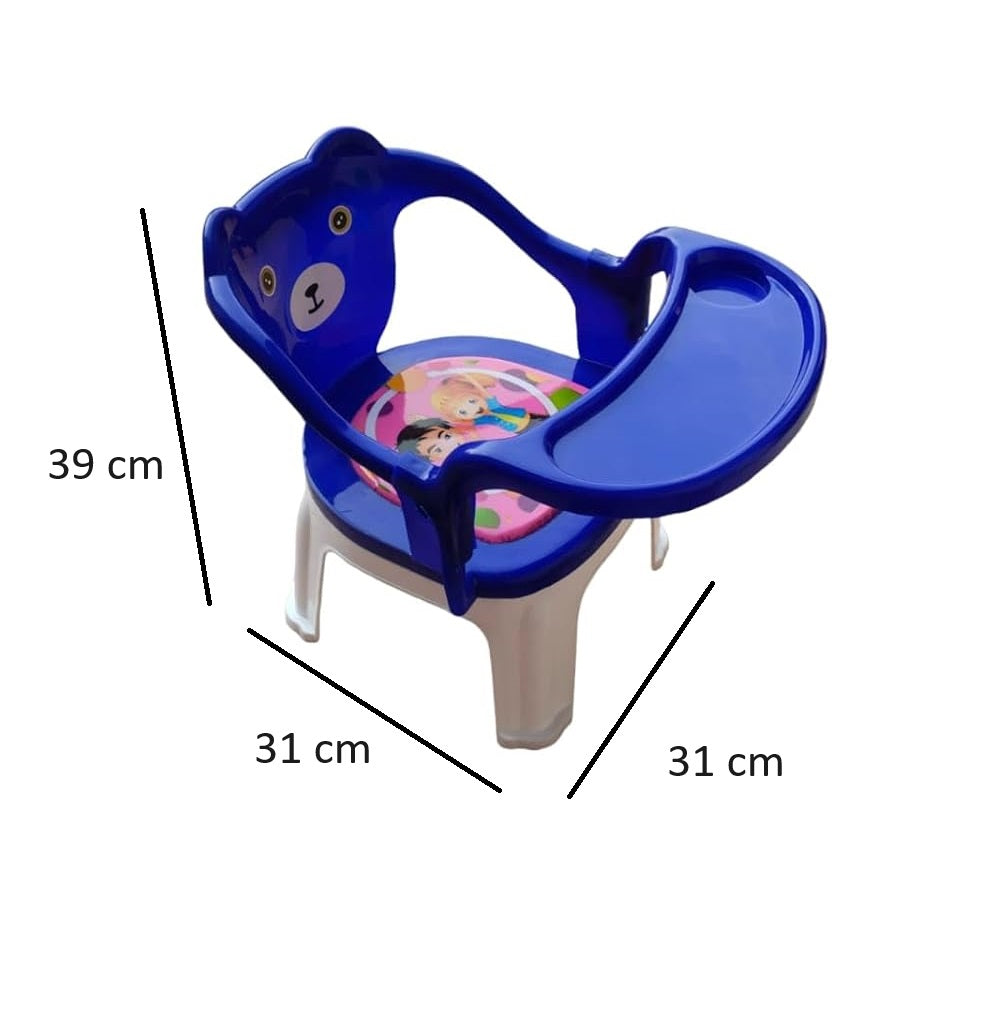 Kids Chair With Cushion Seat Blue