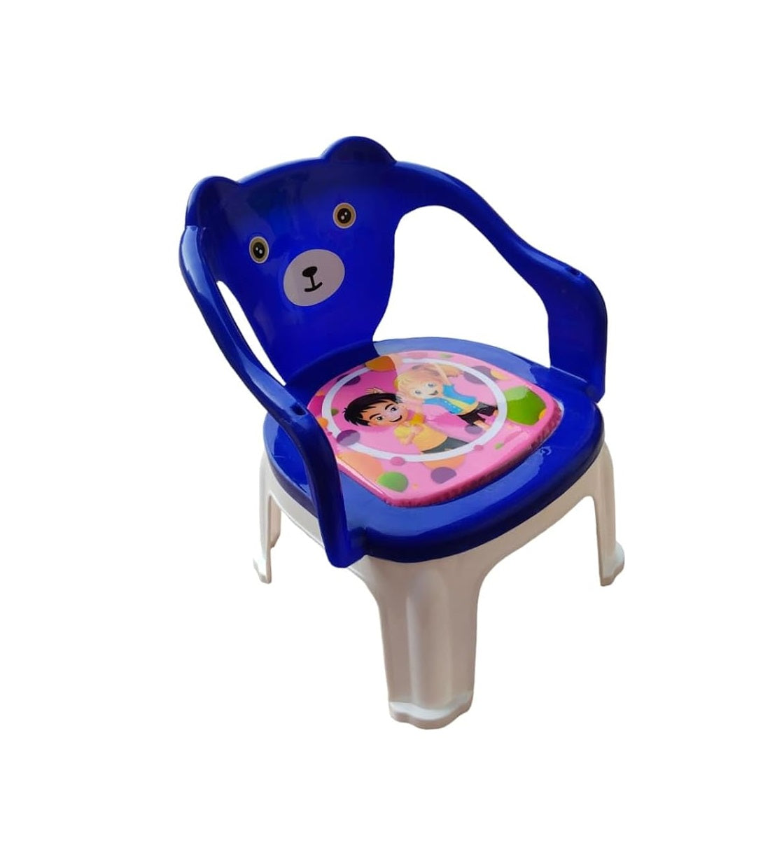 Kids Chair With Cushion Seat Blue