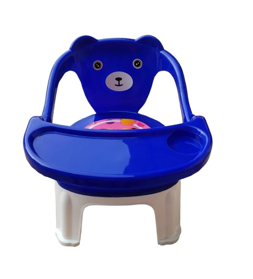 Kids Chair With Cushion Seat Blue