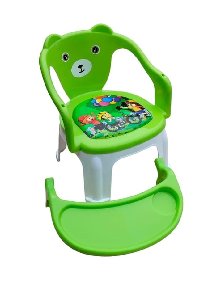 Kids Chair With Cushion Seat Green