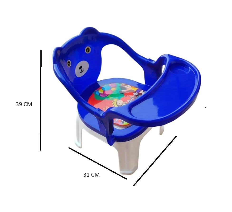 Kids Chair With Cushion Seat Blue