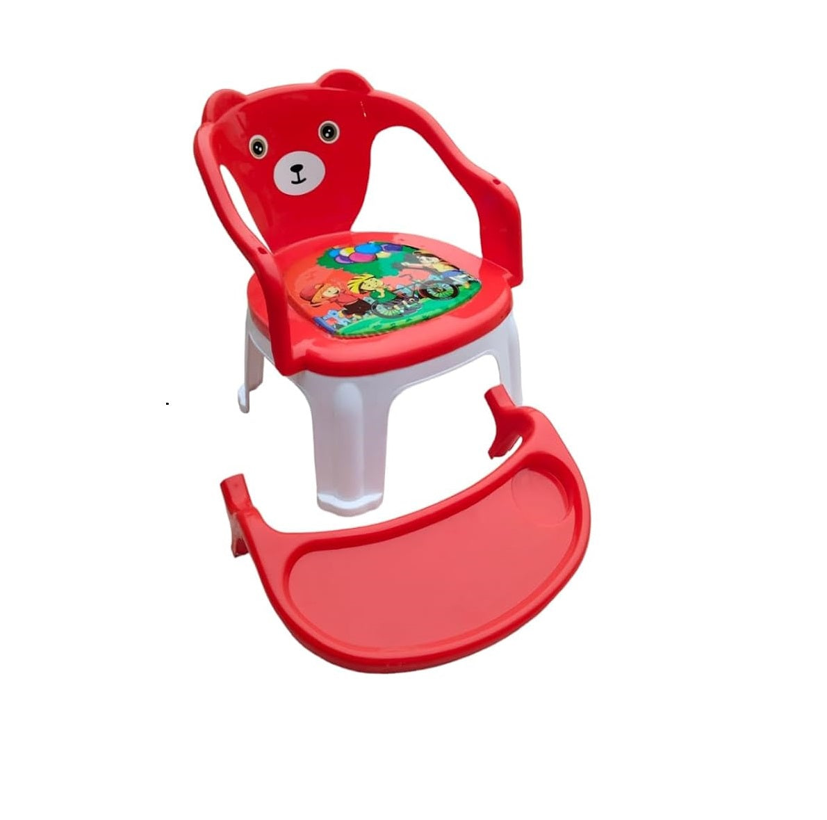 Kids Chair With Cushion Seat Red