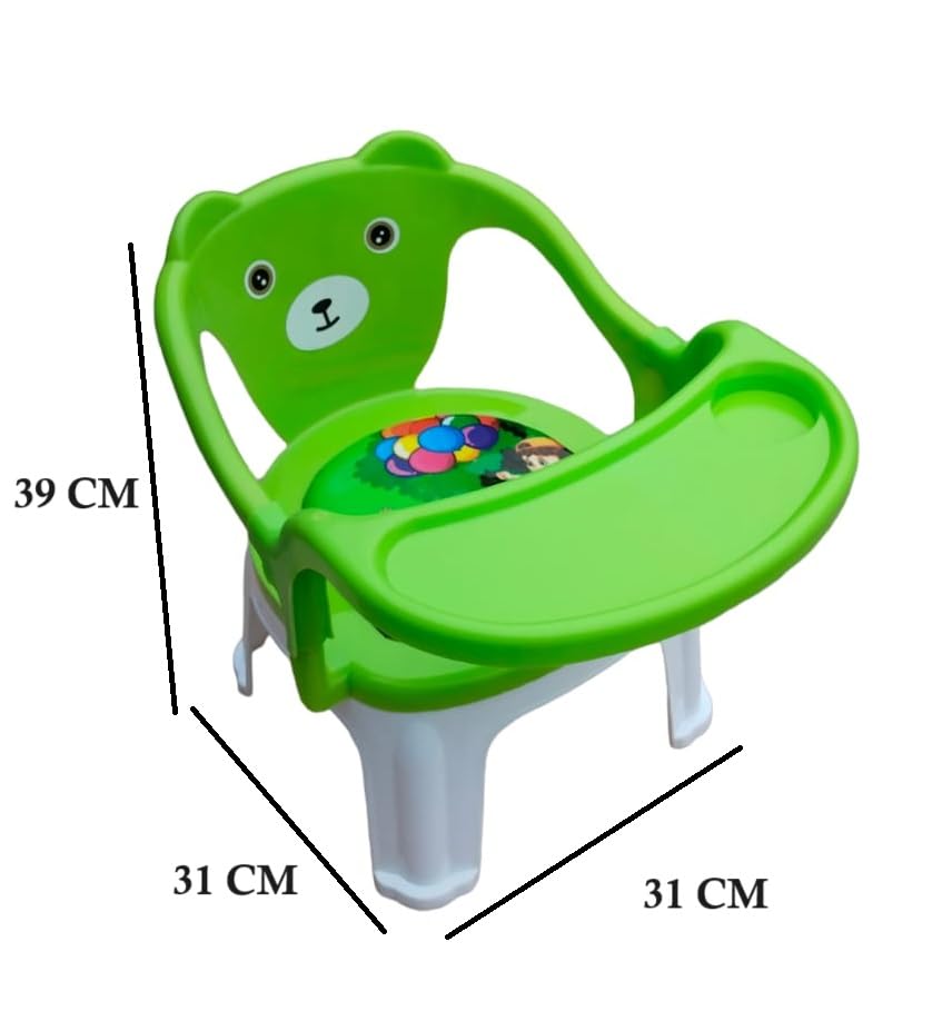 Kids Chair With Cushion Seat Green