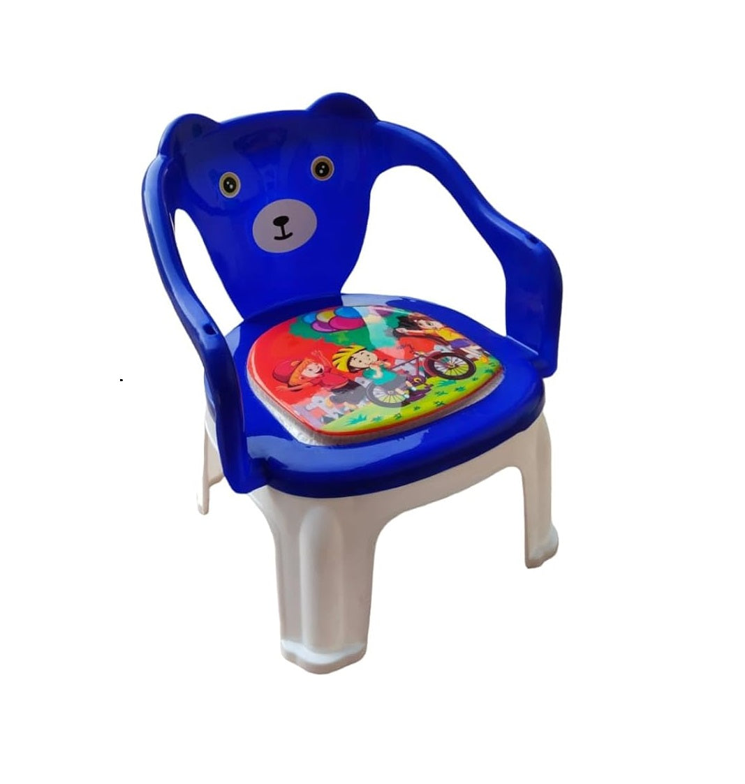 Kids Chair With Cushion Seat Blue