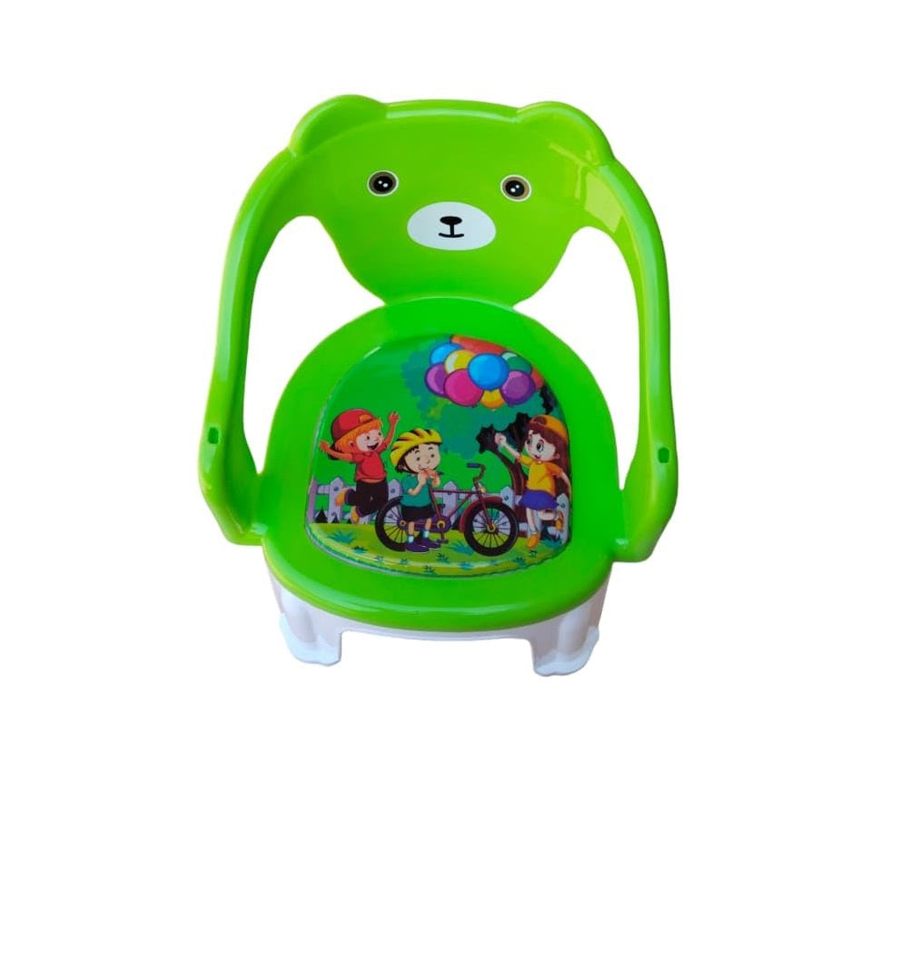 Kids Chair With Cushion Seat Green