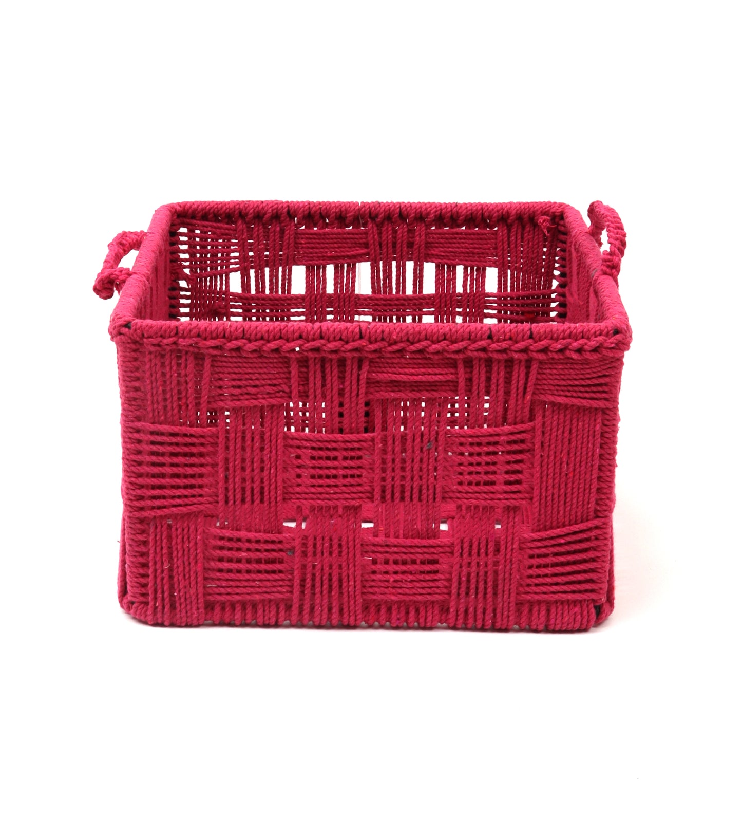 Cotton Rope Basket Pink (Large)