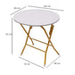 Foldable Round Table Chair Set White (Large)