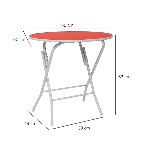 Foldable Round Table Chair Set Red (5-12 yrs, Large)