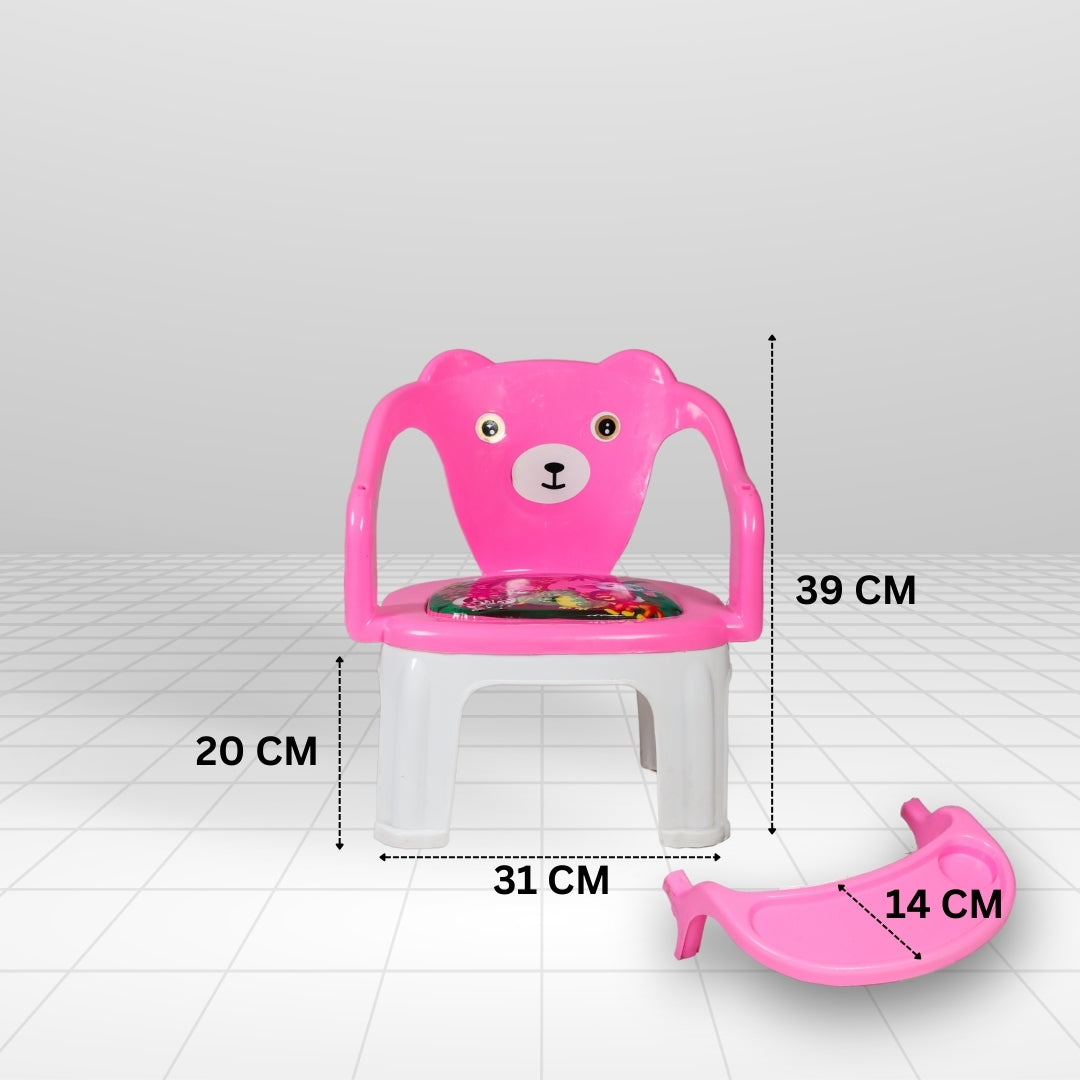 Kids Chair With Cushion Seat Pink