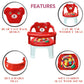 Kids Chair With Cushion Seat Red