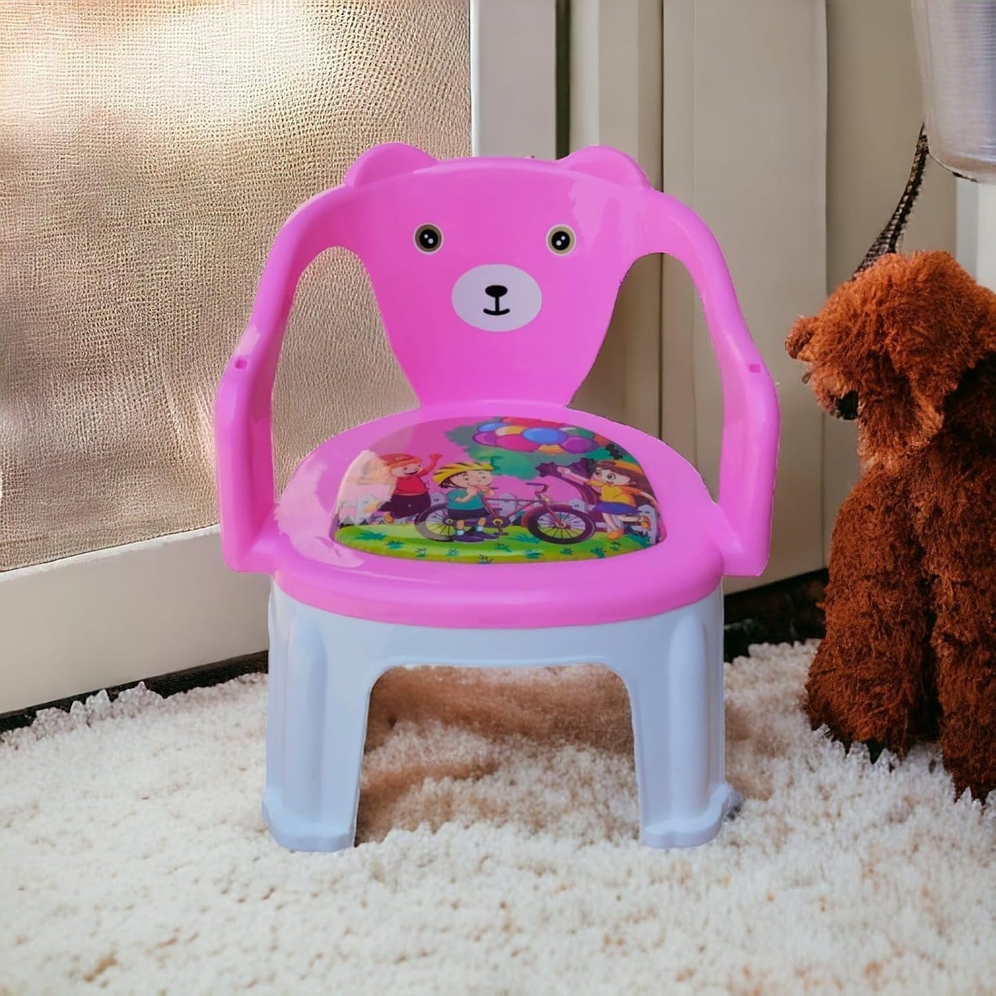 Kids Chair With Cushion Seat Pink