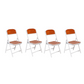 Foldable Chair for Kids Walnut Brown Set of 4