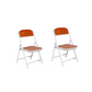 Foldable Chair for Kids Walnut Brown Set of 2