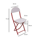 Foldable Table Chair Set White (Large)