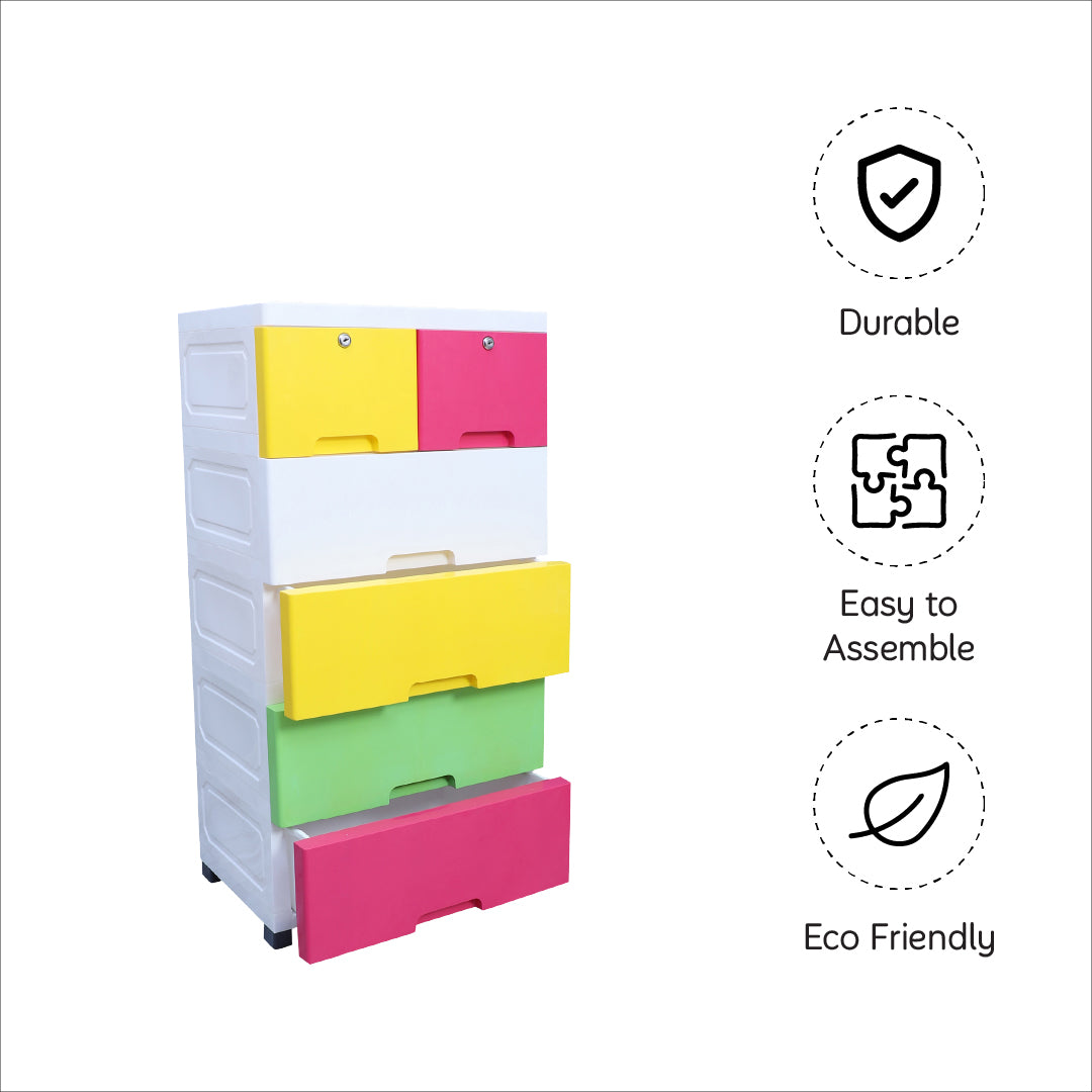 Soft Hued Chest Of Drawer Multicolor (Large)