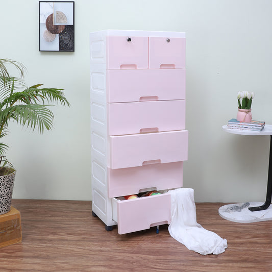 Soft Hued Chest of Drawer Pink