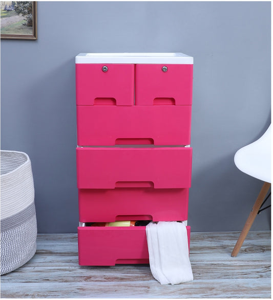 Soft Hued Chest Of Drawer Pink