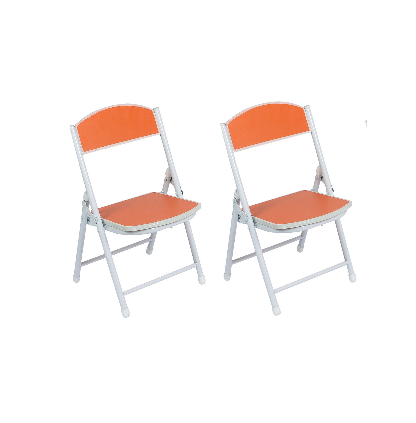 Foldable Chair for Kids Orange Set of 2