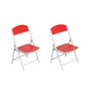 Foldable Chair for Kids Red Set of 2