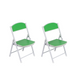 Foldable Chair for Kids Green Set of 2