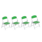 Foldable Chair for Kids Green Set of 4