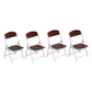 Foldable Chair for Kids Brown Set of 4