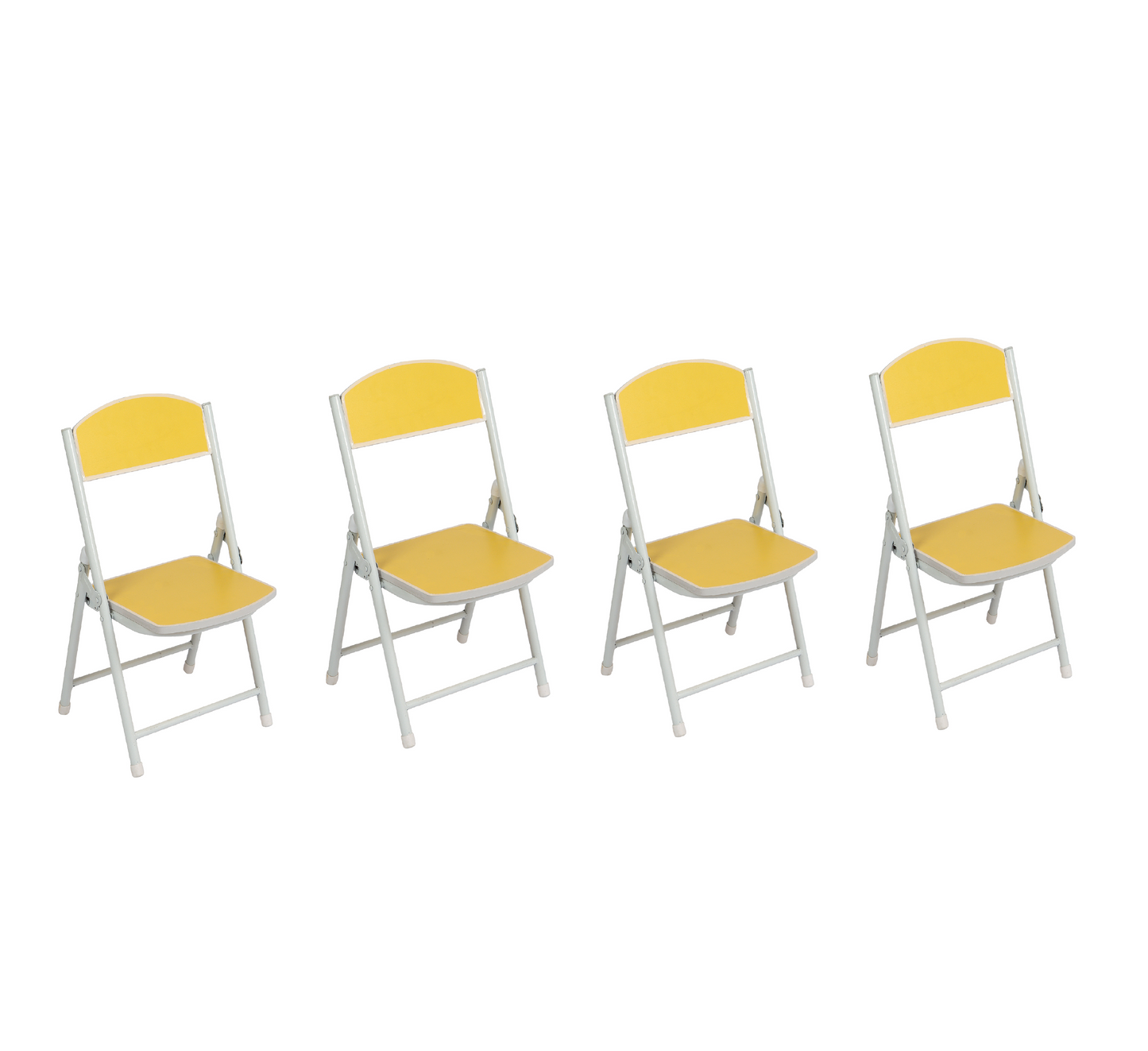 Foldable Chair for Kids Yellow Set of 4