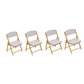 Foldable Chair for Kids Dark White Set of 4