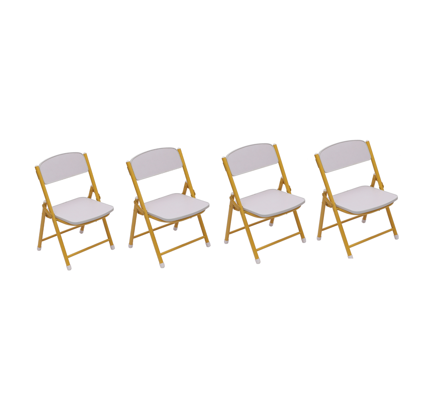 Foldable Chair for Kids Dark White Set of 4