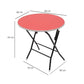 Foldable Round Table Chair Set Red (Large)