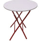 Foldable Round Table Chair Set White (Large)