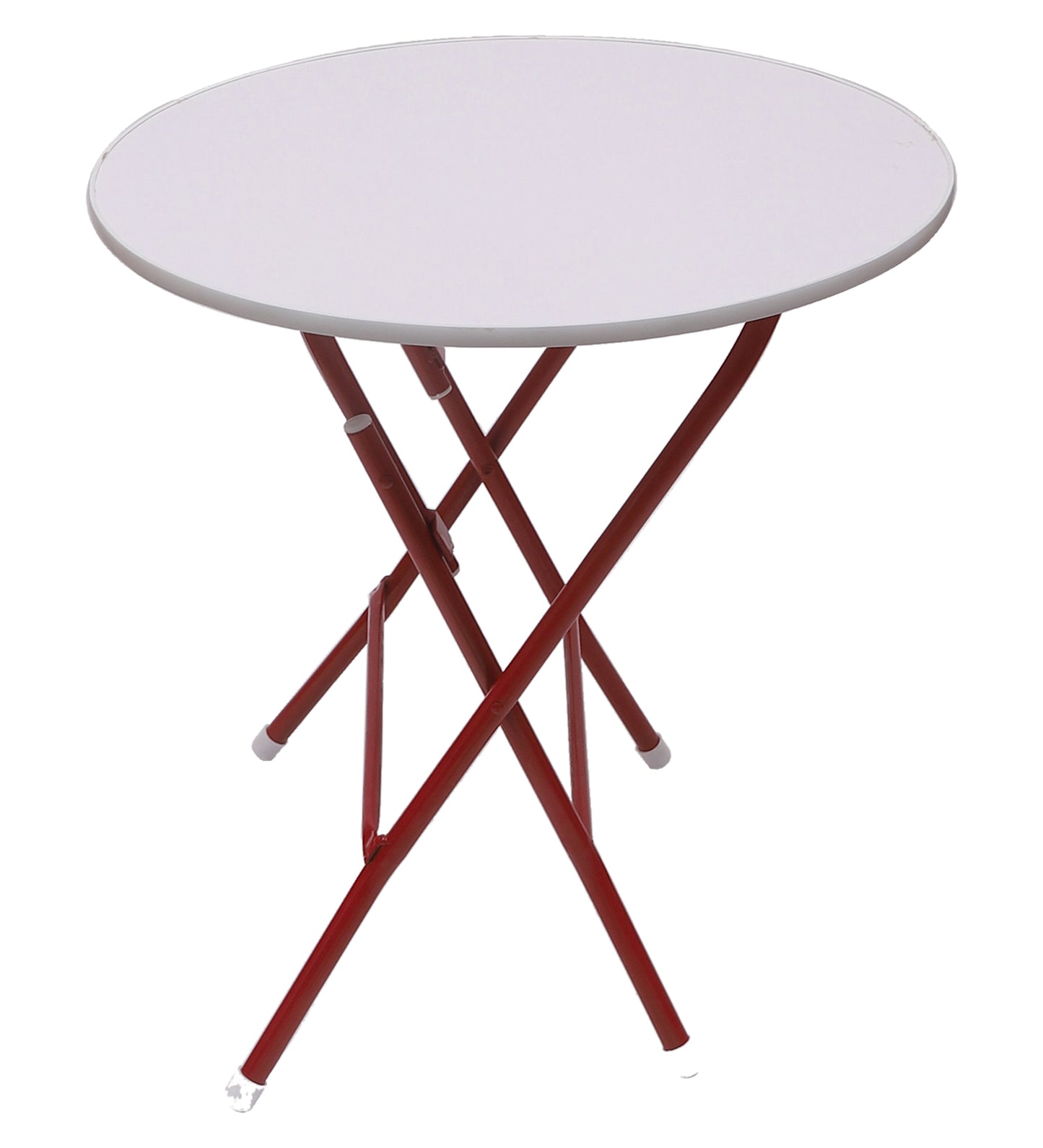 Foldable Round Table Chair Set White (Large)