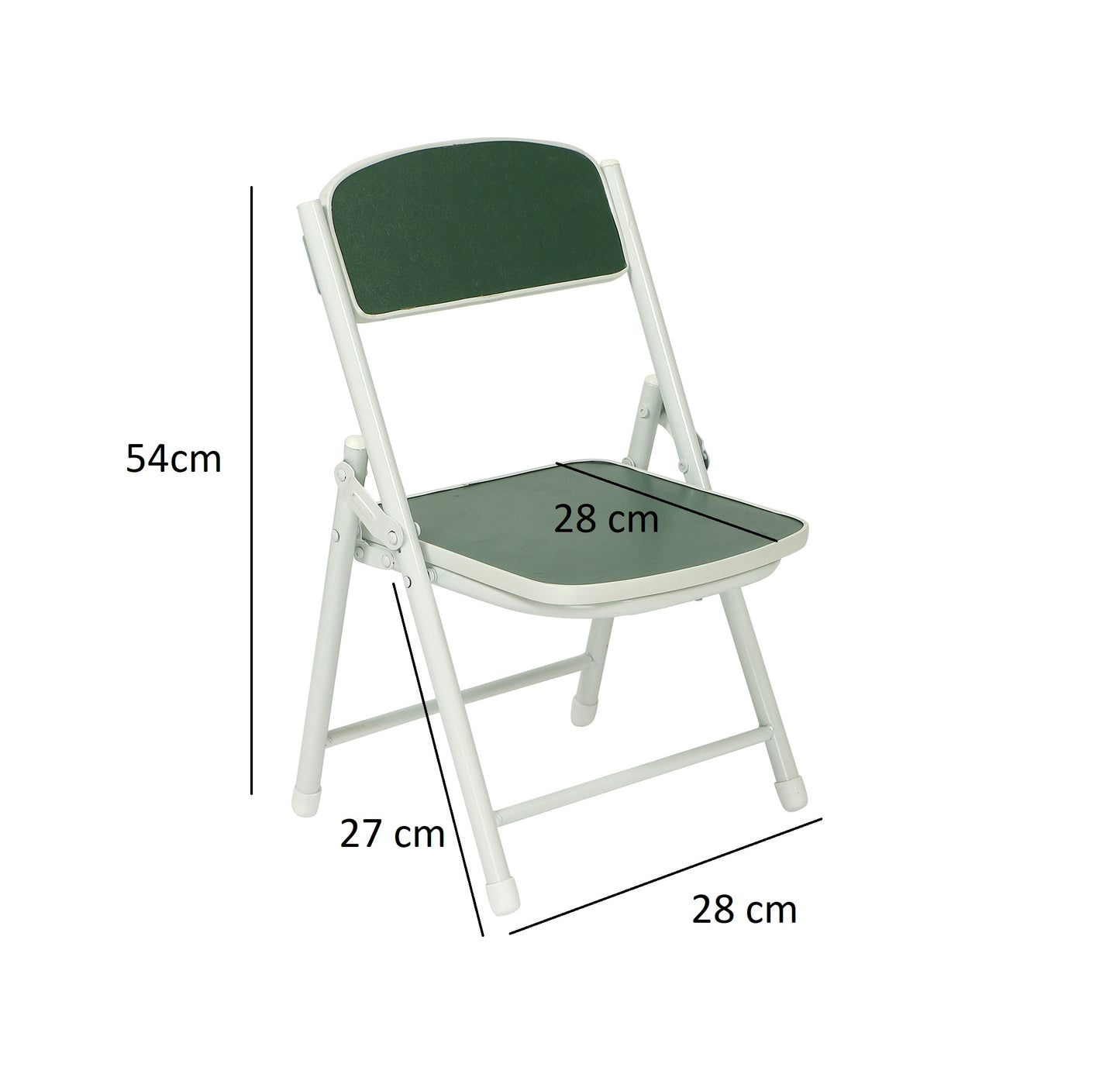 Foldable Chair for Kids Dark Green Set of 2