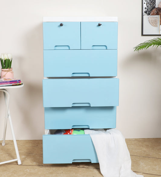 Soft Hued Chest Of Drawer Blue