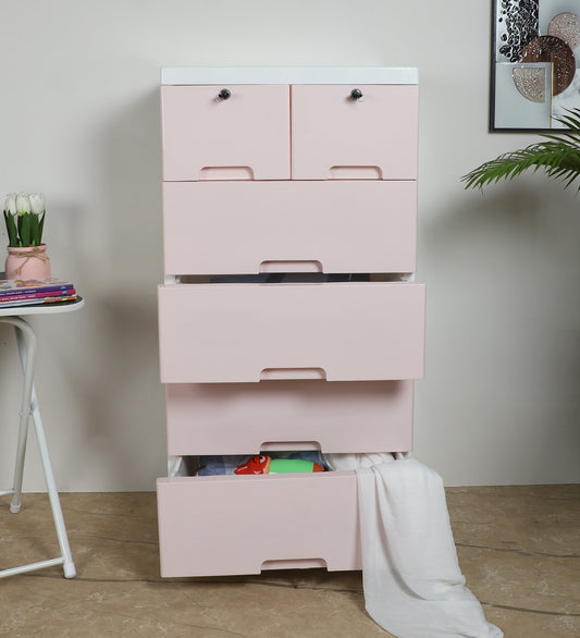 Soft Hued Chest Of Drawer Pink