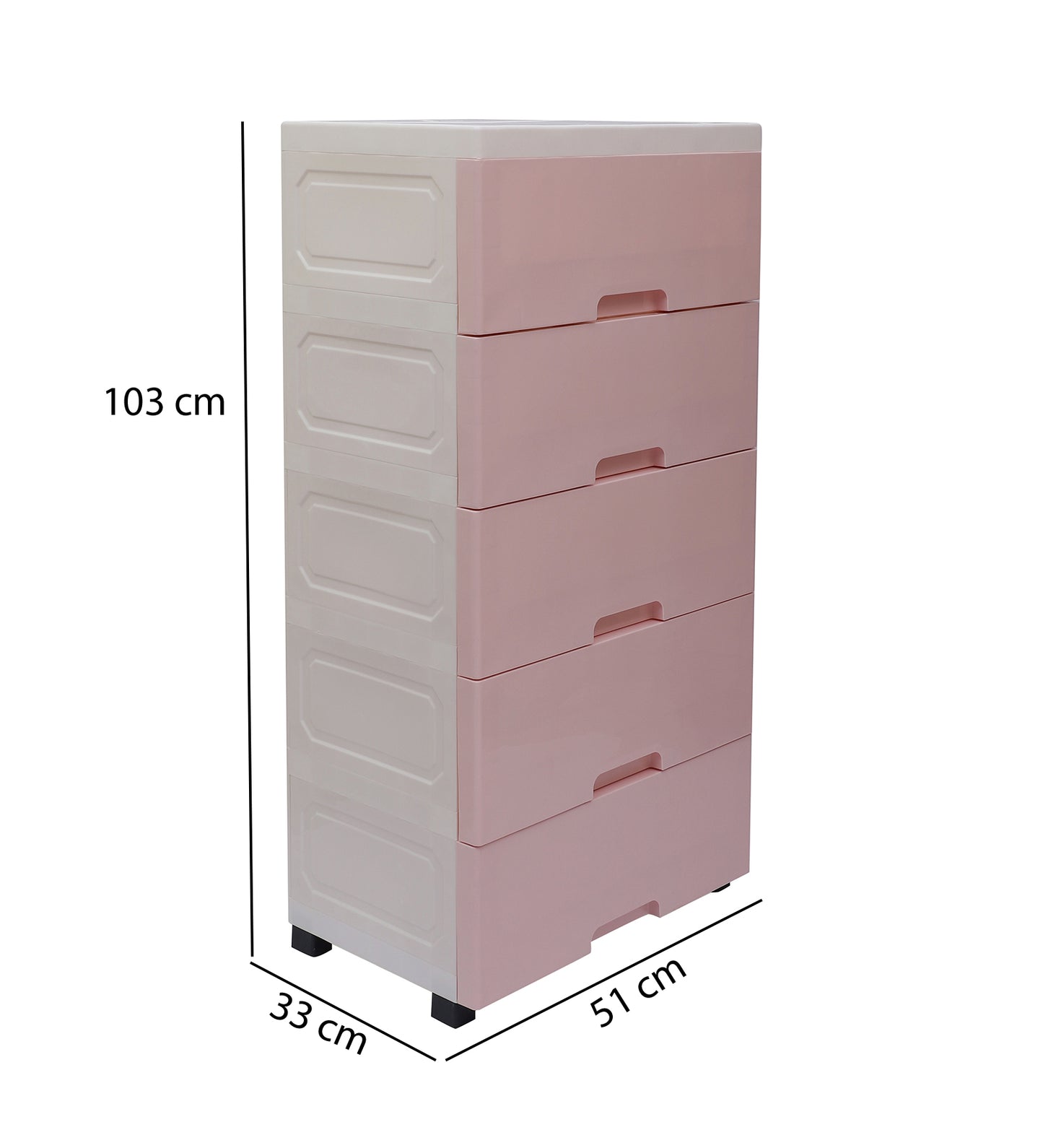 Soft Hued Chest Of Drawer Pink