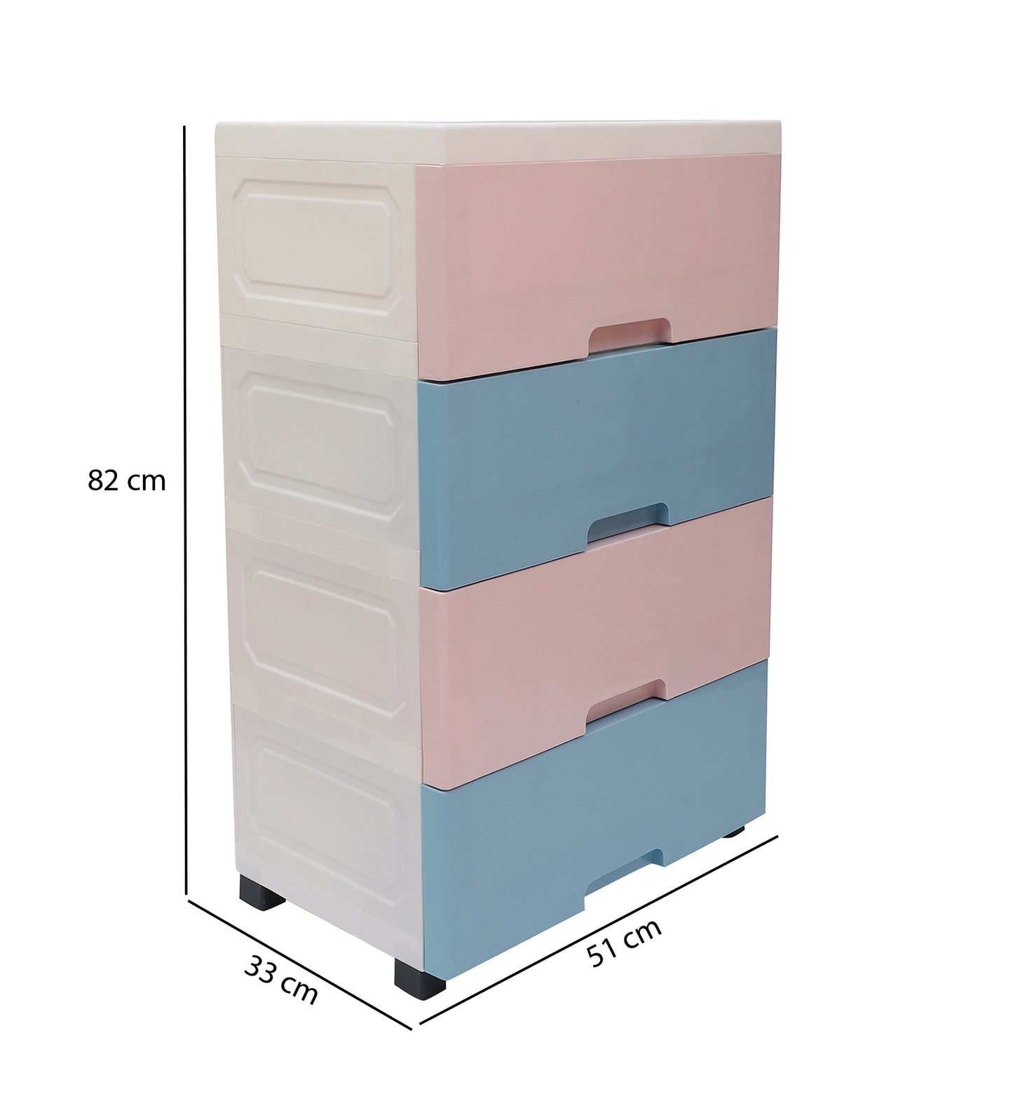 Soft Hued Chest Of Drawer Pink Blue