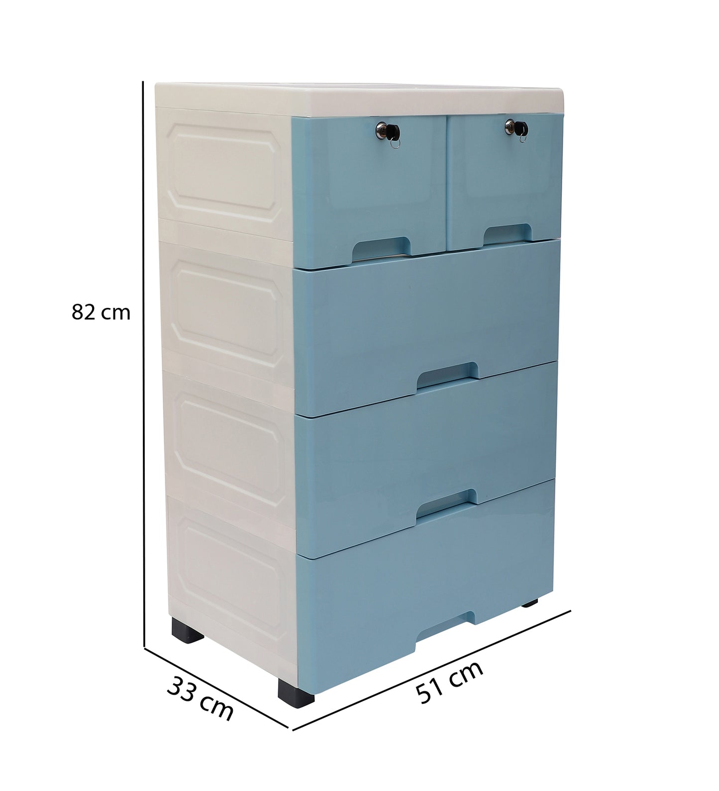 Soft Hued Chest Of Drawer Blue