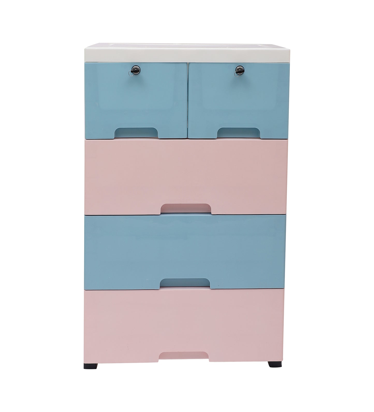 Soft Hued Chest Of Drawer Blue & Pink