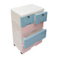 Soft Hued Chest Of Drawer Blue & Pink