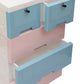 Soft Hued Chest Of Drawer Blue & Pink