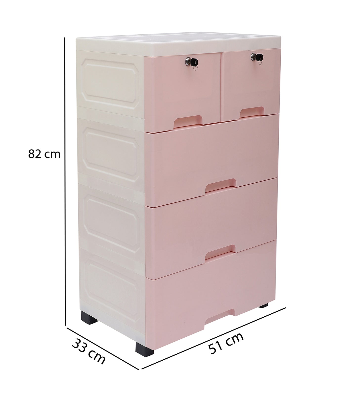 Soft Hued Chest Of Drawer Pink