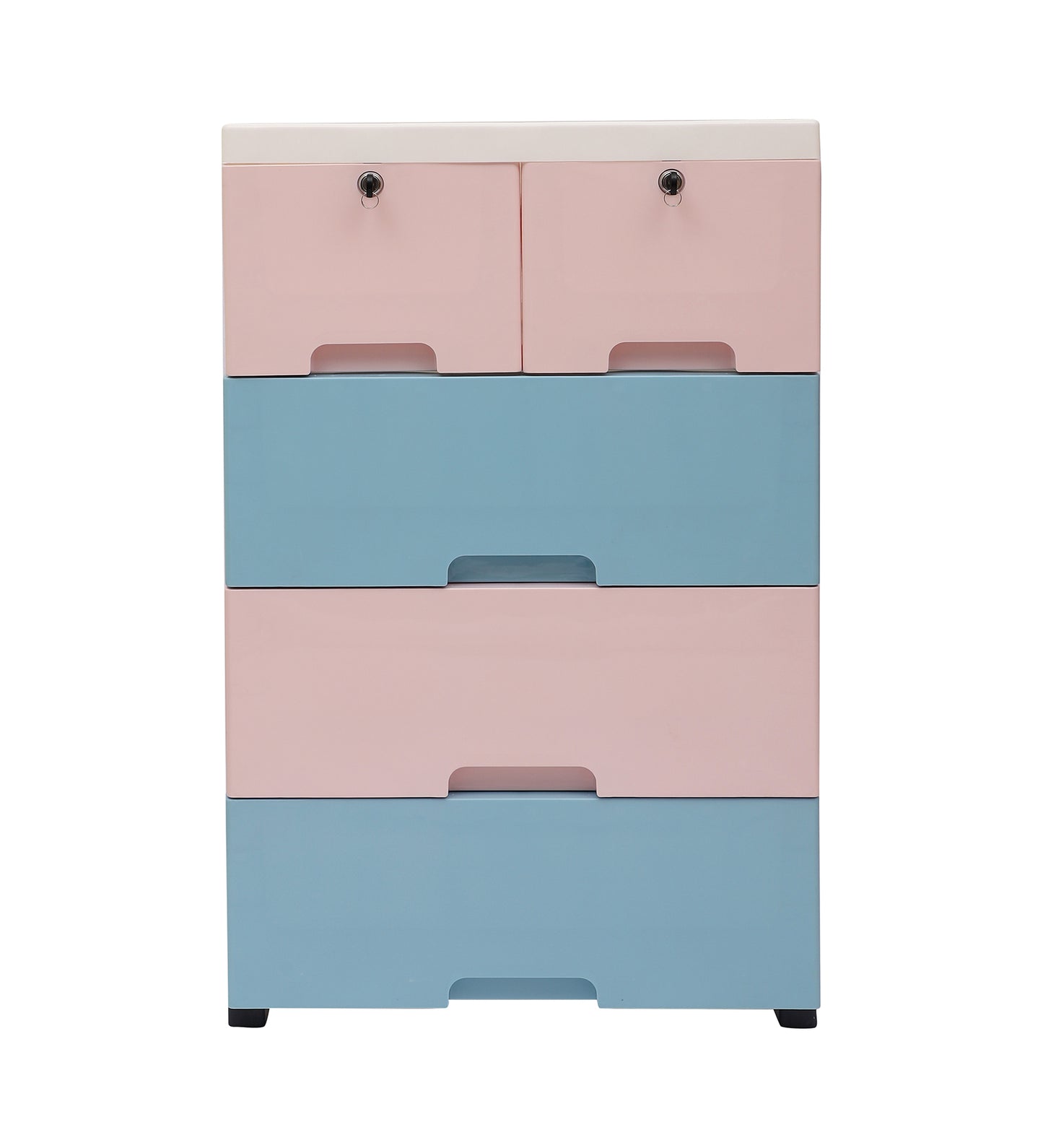 Soft Hued Chest Of Drawer Pink & Blue