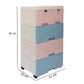 Soft Hued Chest Of Drawer Pink & Blue