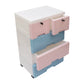 Soft Hued Chest Of Drawer Pink & Blue