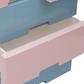 Soft Hued Chest Of Drawer Pink Blue