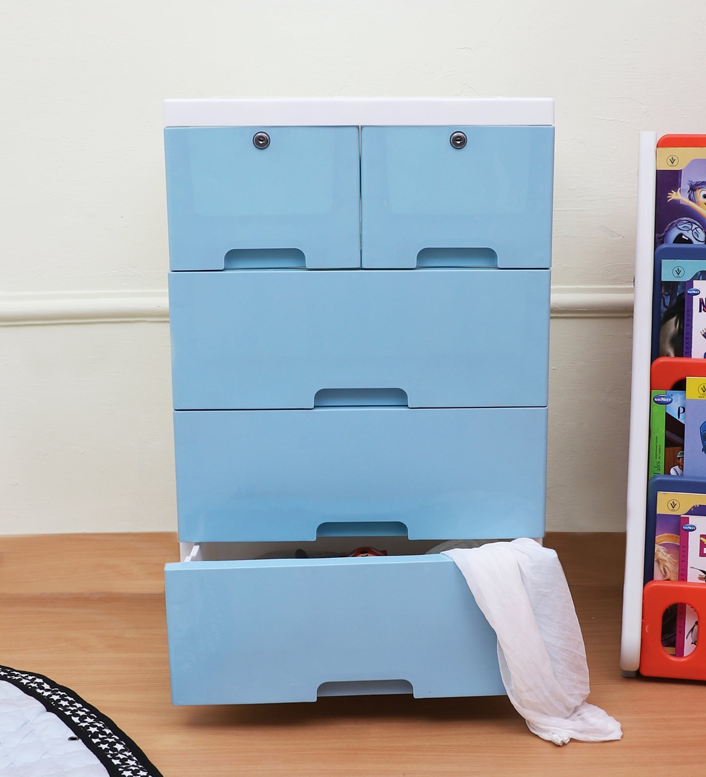 Soft Hued Chest Of Drawer Blue