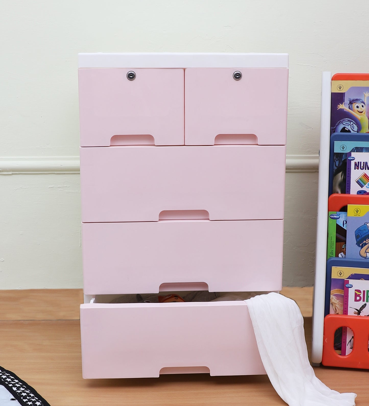 Soft Hued Chest Of Drawer Pink